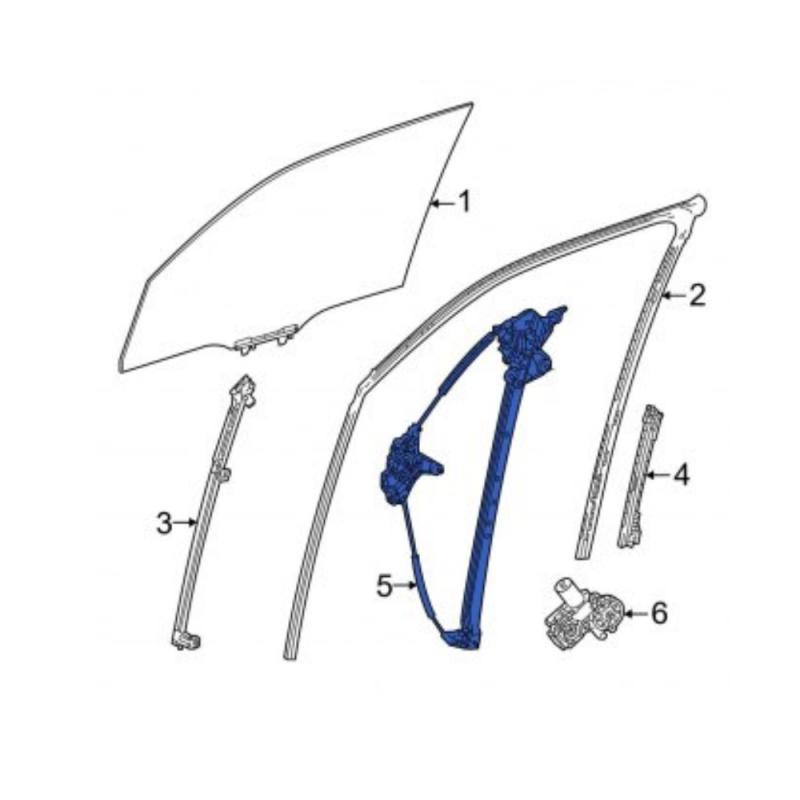 Regulator Assembly Door - 6980260110